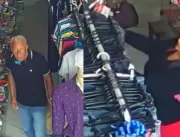 Casal furta loja de roupas em Serrolândia e câmera