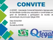 Convite - ACIASE lançamento da Promoção QLegal 201