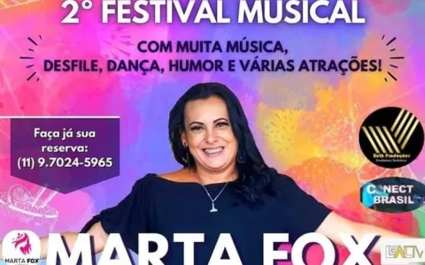 O 2° Festival Musical Marta Fox tá chegando!