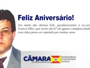 Feliz aniversário ao ex-vereador Jaime Franco Filh