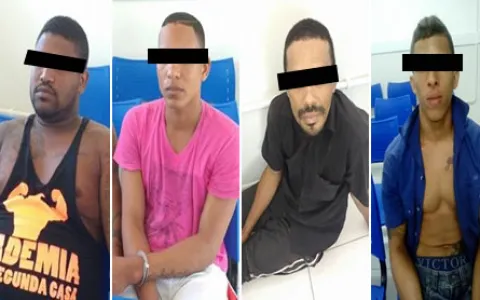 Polícia Militar prende os quatros autores da tenta