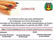 Convite - Instituição do Fórum Municipal de Educaç