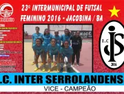 Equipe feminina de Serrolândia/Ba, é vice-campeã d