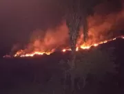 Incêndio devasta a vegetação na região da Grota do