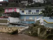 Chuva derruba muro do Colégio Aquarela em Jacobina