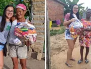 Jovem troca festa de 15 anos por doação de cestas 
