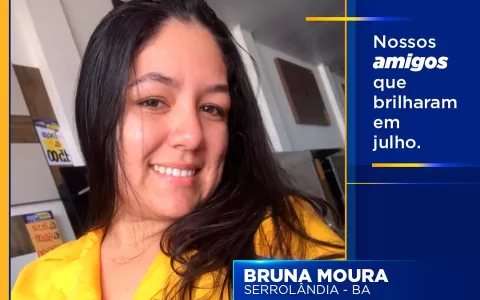 Bruna Moura é a vendedora destaque no mês de julho