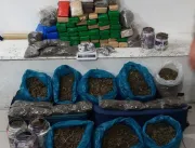 Homem é preso com cerca de 100 kg de drogas em cas