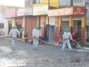 Prefeitura de Serrolândia faz desinfeção de ruas e
