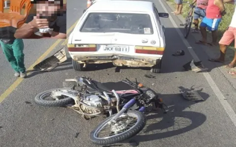Homem morre após colidir moto com carro na BA 381