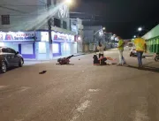 Motociclista fica ferido ao colidir com carro no c