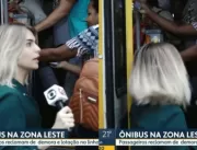 Repórter da Globo é atingida por porta de ônibus d