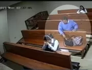 Homem furta dentro da igreja e sai fazendo ‘sinal 