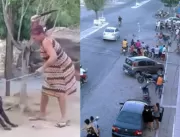 Vídeo cruel: flagrante de mulher matando cão a fac