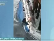 ASSISTA: Barco com quatro pessoas a bordo naufraga