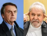 Bolsonaro 45% x Lula 26%: pesquisa aponta que atua