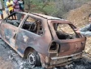 Veículo é encontrado queimado com corpo carbonizad