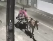 Dupla em carroça de burro pratica roubos em Campin