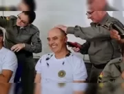 Policiais militares raspam o cabelo em solidarieda