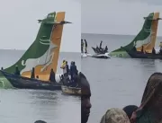 [VÍDEO] Avião cai em lago na Tanzânia e 26 das 43 
