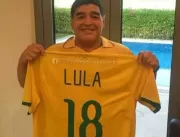 Solidariedade: Maradona presta apoio a Lula nas re