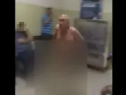 Revoltado com gerente, homem fica nu durante atend