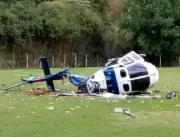 Helicóptero da PM cai com governador dentro