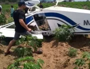 Avião cai em Guarabira; ocupantes passam bem