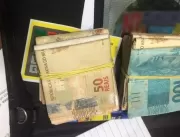 Homem é detido com mais de R$ 70 mil em dinheiro, 