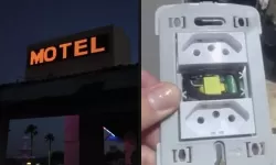 Casal encontra câmera escondida em tomada de motel