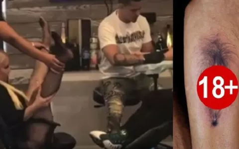 Homem faz tatuagem realista de vagina da namorada 