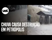 Chuva em Petrópolis: Temporal causa destruição, de