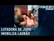 [VÍDEO] Lutadora de judô imobiliza ladrão com golp