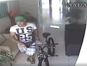 Polícia divulga vídeo em que homem rouba bicicleta