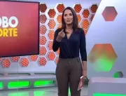 Apresentadora do Globo Esporte anuncia ao vivo tra