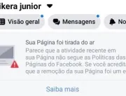Facebook exclui página oficial de Sikêra Jr