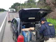 PRF apreende veículo que transportava 300 litros d