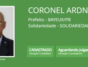 Solidariedade registra candidatura do Coronel Ardn