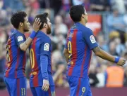 Barcelona vence com gols do trio MSN e segue líder