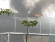 Incêndio é controlado na Arena Castelão, em Fortal