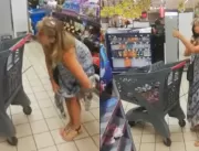 Mulher tira calcinha dentro de supermercado e usa 