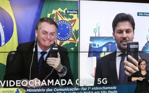 Bolsonaro recebe primeira videochamada com 5G no B