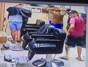 VEJA O VÍDEO - Câmera flagra arrastão em barbearia