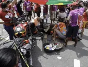 Manifestante atropelada em ato contra Bolsonaro no