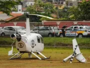 Helicóptero da GLOBO faz pouso forçado em campo de