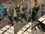 [VÍDEO FORTE] PM nocauteia homem com chute durante