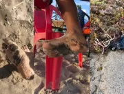 Banhistas encontram manchas de óleo em praias de C