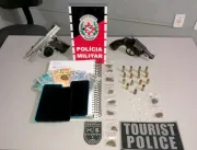 Polícia prende homens com armas e drogas em Lucena