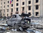 VÍDEOS: Míssil russo destrói prédio do governo em 