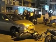 VÍDEO: Acidente entre carro e moto deixa motocicli